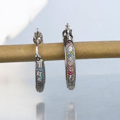 925 Sterling Silver Radiant hoops