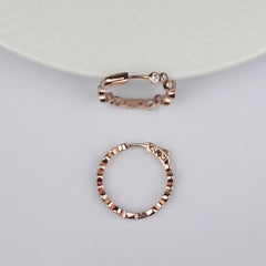 Rosegold Zircon Hoops