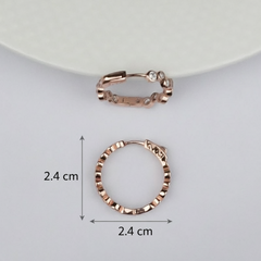 Rosegold Zircon Hoops