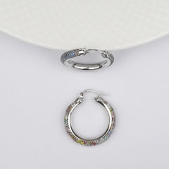 925 Sterling Silver Radiant hoops