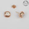 925 Sterling Silver Rose Gold Luxe Cushion Studs