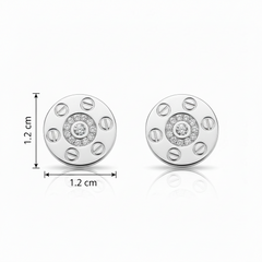 925 Sterling Silver Round Studs