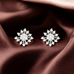 925 Sterling Silver Snowflake Studs
