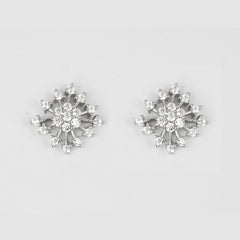 925 Sterling Silver Snowflake Studs