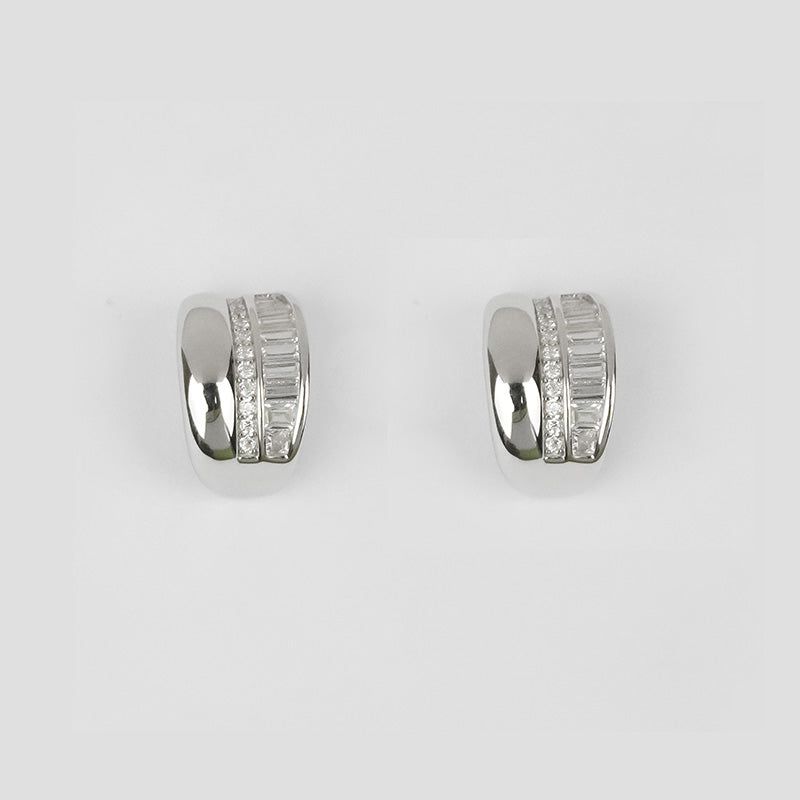 925 Sterling Silver Huggie Hoop Earrings