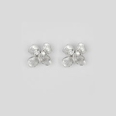 925 Sterling Silver Floral Studs