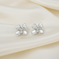925 Sterling Silver Floral Studs