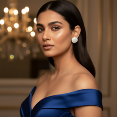 925 Sterling Silver Round Statement Studs