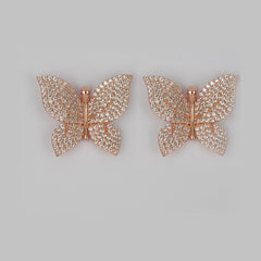 925 Sterling Rosegold Butterfly Earrings