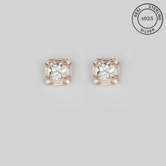925 Sterling Silver Rosegold Royal Studs