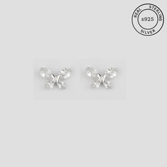 925 Sterling Silver Butterfly Studs