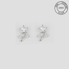 925 Sterling Silver Floral Studs