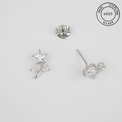 925 Sterling Silver Floral Studs