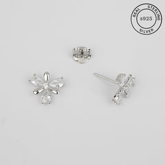925 Sterling Silver Floral Studs