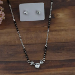 Radiant Zircon 925 Sterling Silver Mangalsutra