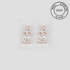 925 Sterling Silver Rosegold Radiance Studs