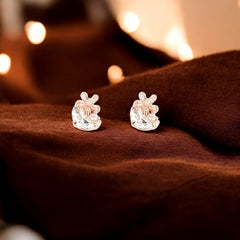 925 Sterling Silver Rosegold Celestial Spark Studs