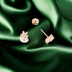 925 Sterling Silver Rosegold Celestial Spark Studs