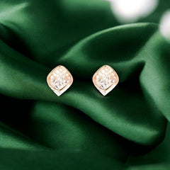 925 Sterling Silver Rosegold Luxe Radiance Studs