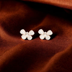 925 Sterling Silver Rosegold Butterfly Bliss Studs