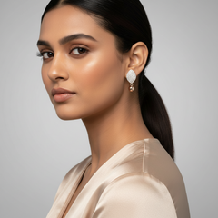 925 Sterling Silver Rosegold Leaf Drop Dangles