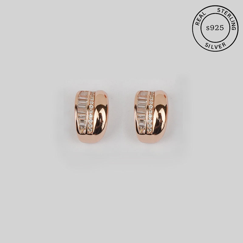 925 Sterling Silver Huggie Hoop Earrings