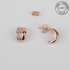 925 Sterling Silver Huggie Hoop Earrings