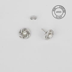 925 Sterling Silver Swirl Studs
