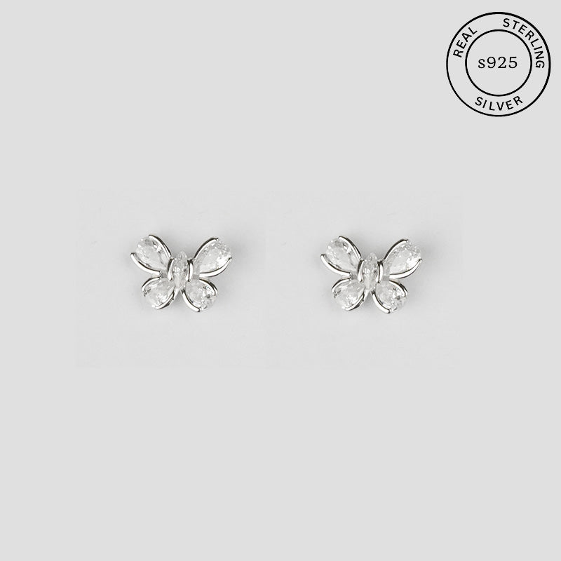 925 Sterling Silver Butterfly Bliss Studs