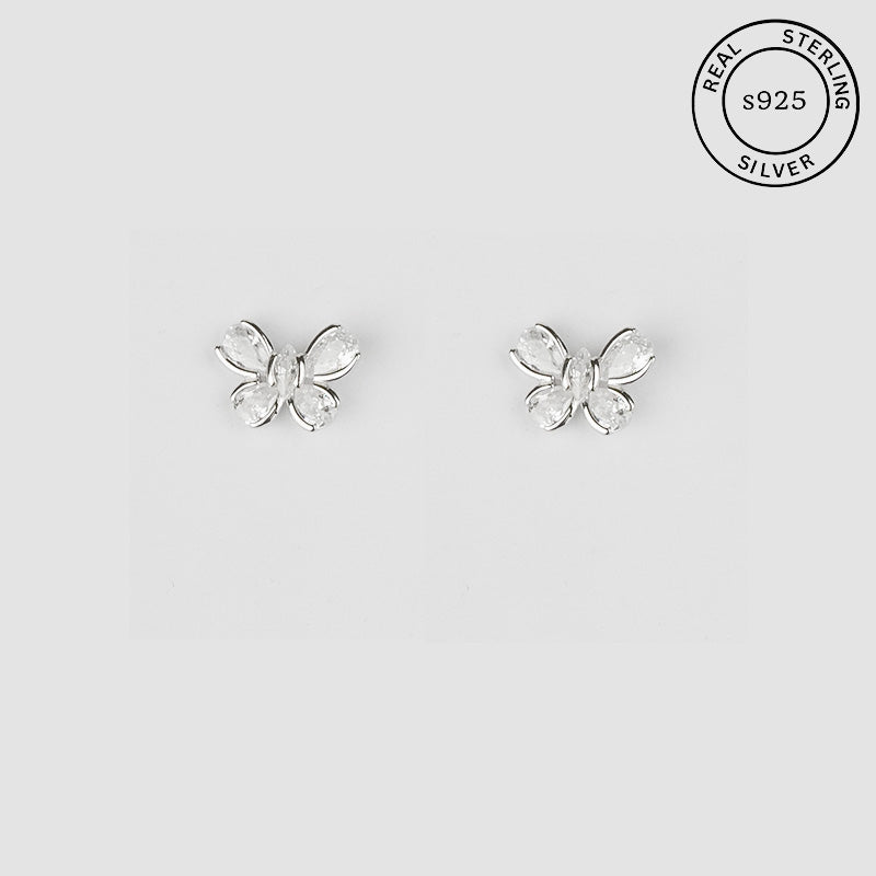 925 Sterling Silver Butterfly Bliss Studs