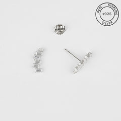 925 Sterling Silver Climber Studs