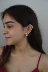 925 Sterling Silver Double Heart Danglers