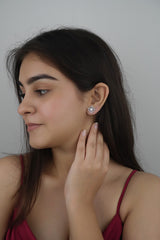 925 Sterling Silver Snowflake Studs