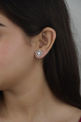 925 Sterling Silver Snowflake Studs
