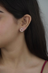 925 Sterling Rosegold Zircon Studs