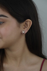 925 Sterling Rosegold Round Studs