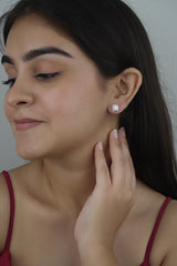 925 Sterling Silver Rosegold Royal Studs