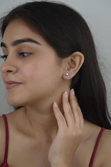 925 Sterling Silver Floral Studs