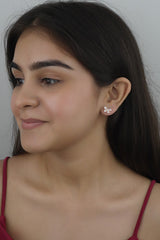 925 Sterling Silver Rosegold Butterfly Bliss Studs