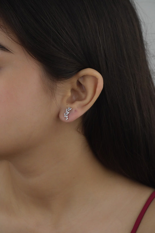 925 Sterling Silver Climber Studs