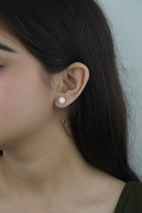 925 Sterling Silver Rosegold Classic Studs