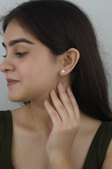 925 Sterling Silver Rosegold Classic Studs
