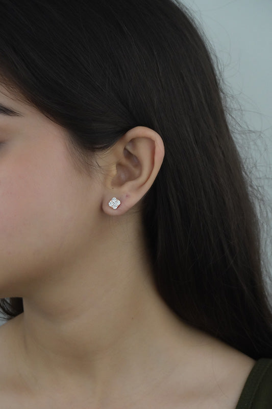 925 Sterling Silver Rosegold Classic Studs