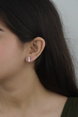 925 Sterling Silver Rosegold Radiance Studs
