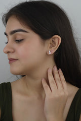 925 Sterling Silver Rosegold Radiance Studs