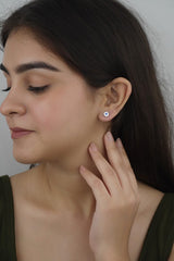925 Sterling Silver Elegant Sapphire Studs