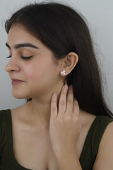925 Sterling Silver Rosegold Sparkling Studs