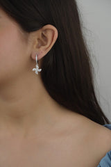 925 Sterling Silver Charm Hoops