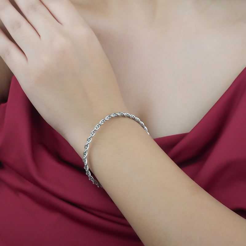 925 Sterling Silver Braided Bracelet