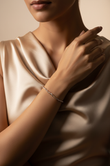 925 Sterling Silver Dual Tone Twist Bracelet